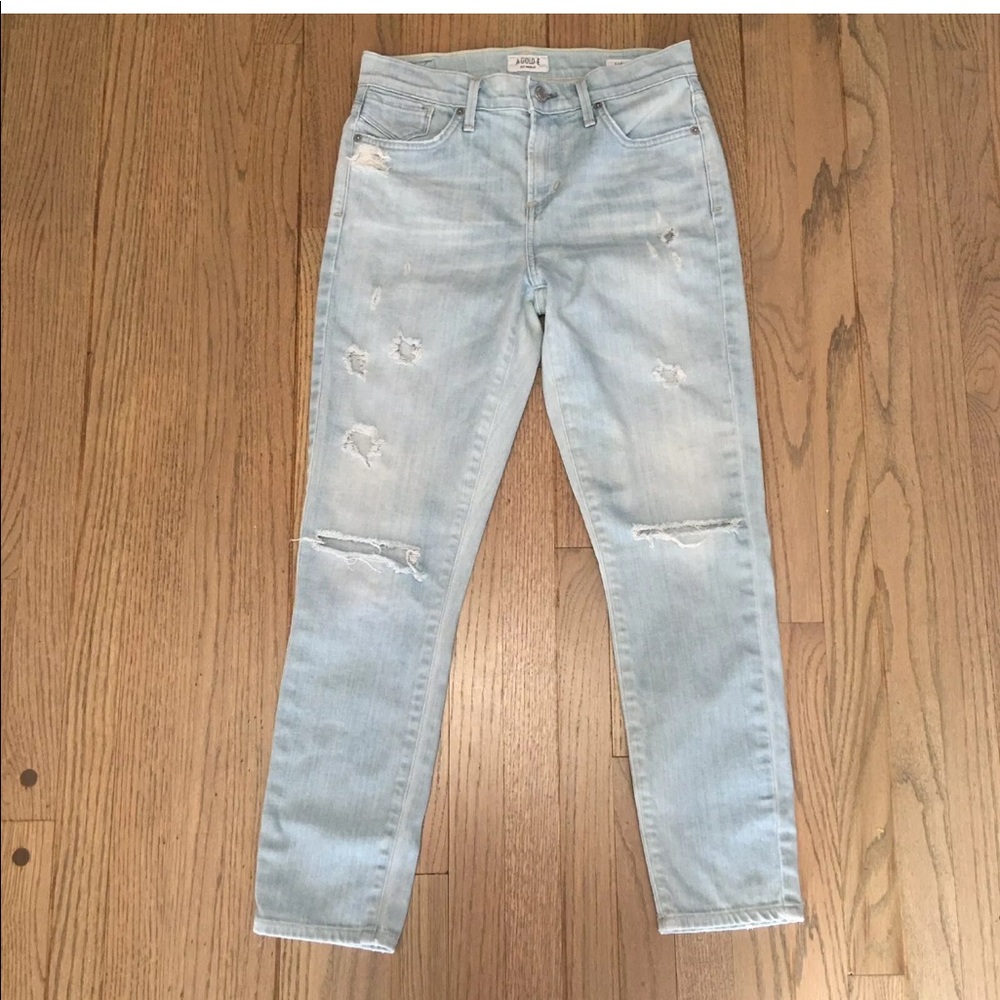 Agolde Sophie crop destroyed jeans